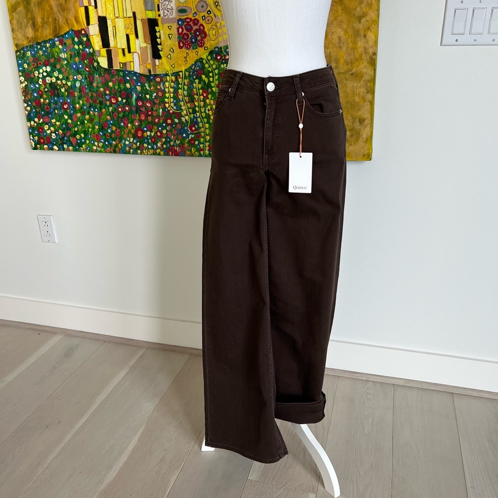 QUINCE Bella Stretch Wide Leg Jeans Size 27 - Picture 11 of 14